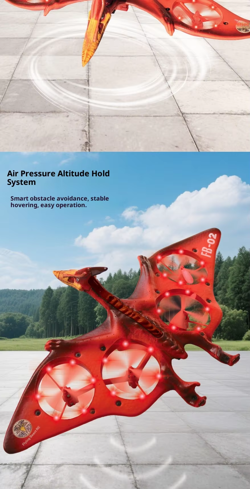 Pterosaur Fighter Simulated Drone Remote Controlled 4-Channel Resin Drone Fb-02 19 Pterosaur Fighter Simulated Drone Remote Controlled 4-Channel Resin Drone Fb-02