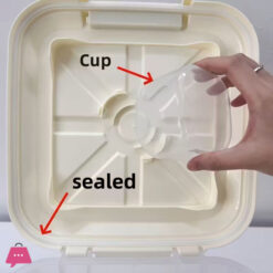 Rice Barrel With Wheels And Measuring Cup 30Ltr