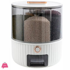 Rice Dispenser Rice and Grain Storage Container 360 Rotating Food Dispenser Measuring Cylinder with Lid Sealed Storage Container for Rice
