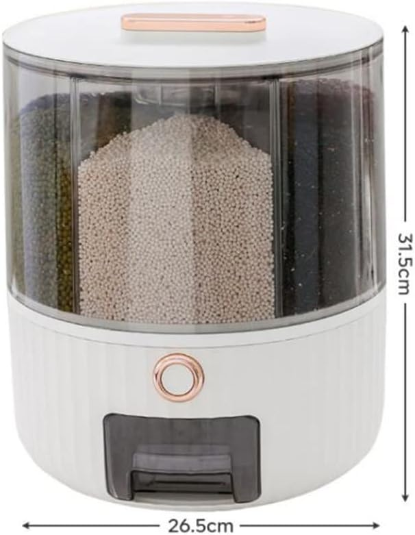 Rice Dispenser Rice And Grain Storage Container 360 Rotating Food Dispenser Measuring Cylinder With Lid Sealed Storage Container For Rice 5 Rice Dispenser Rice And Grain Storage Container 360 Rotating Food Dispenser Measuring Cylinder With Lid Sealed Storage Container For Rice