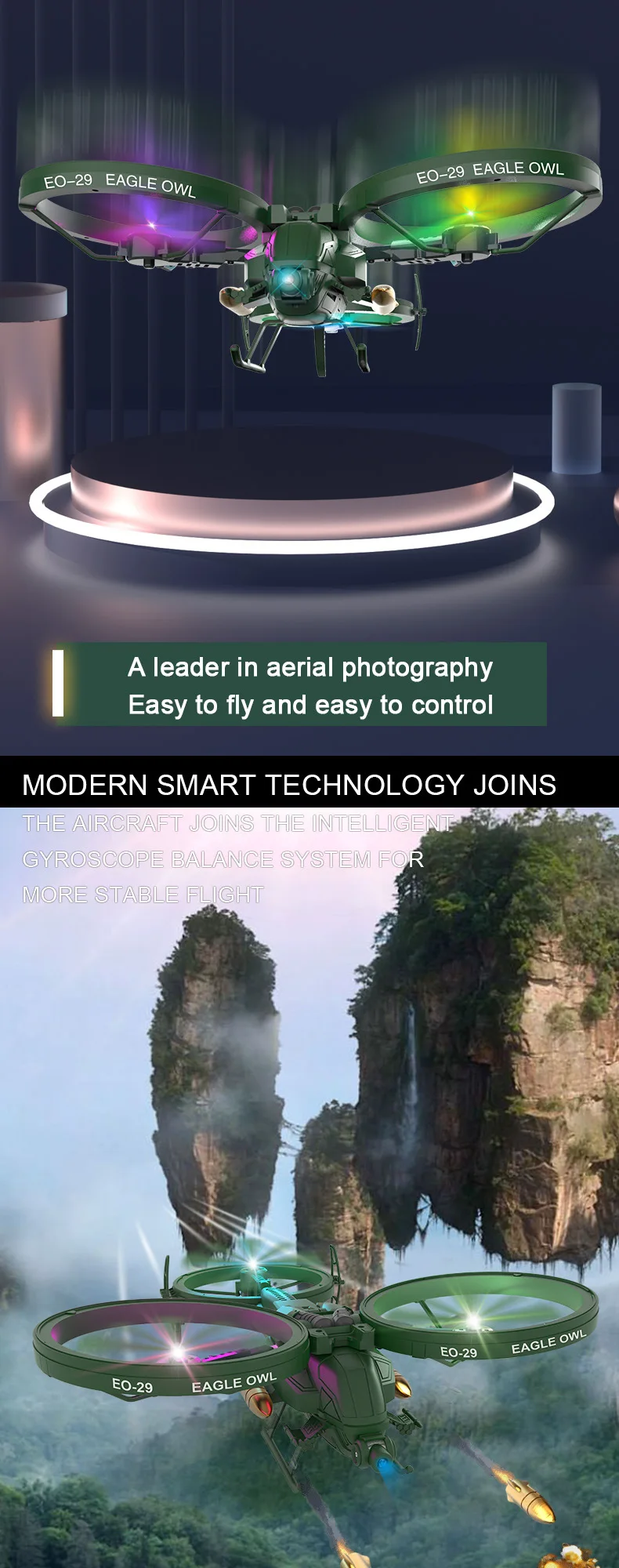 Eo-29 Poisonous Scorpion Rc Drone Quadcopter Plane 4 Axis 6Ch Fixed Wing Rc Aircraft 17 Eo-29 Poisonous Scorpion Rc Drone Quadcopter Plane 4 Axis 6Ch Fixed Wing Rc Aircraft