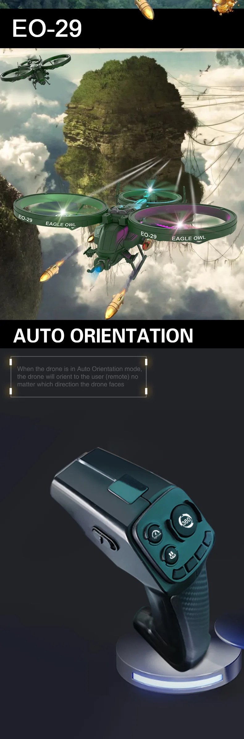 Eo-29 Poisonous Scorpion Rc Drone Quadcopter Plane 4 Axis 6Ch Fixed Wing Rc Aircraft 18 Eo-29 Poisonous Scorpion Rc Drone Quadcopter Plane 4 Axis 6Ch Fixed Wing Rc Aircraft