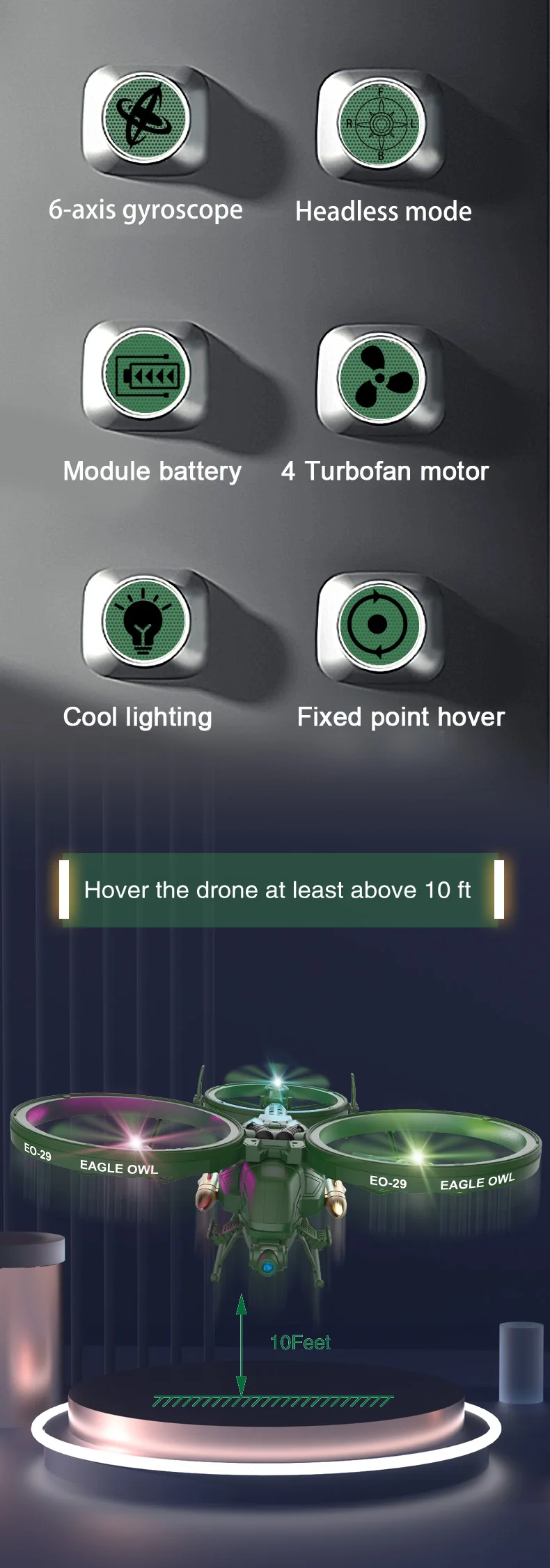 Eo-29 Poisonous Scorpion Rc Drone Quadcopter Plane 4 Axis 6Ch Fixed Wing Rc Aircraft 16 Eo-29 Poisonous Scorpion Rc Drone Quadcopter Plane 4 Axis 6Ch Fixed Wing Rc Aircraft