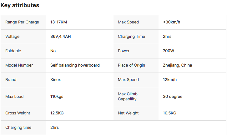 Self Balancing Hoverboard Scooter Freestyle Electric Hoverboard With Handle Bar