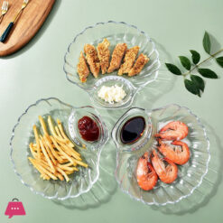 Shell DishTransparent Dumpling Plate Snack Shell Spitting Dish 1PC