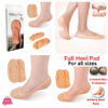 Silicone Gel Full Heel Protector Soft Socks For Hard Cracked, Dry Skin- One Pair