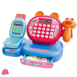 Simulated Supermarket Cash Register Toy, Multifunctional Supermarket Shopping Cashier Model with Card Swiping and Scanning