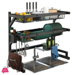 Sink Kitchen Rack – Double Layer Over-The-Sink Organizer 75Cm