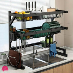 Sink Kitchen Rack – Double Layer Over-the-Sink Organizer 75CM