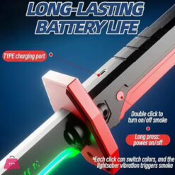 Spark Light Smoke Colorful Glowing Light Smoke Katana Sword Toy