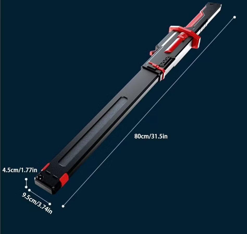 Spark Light Smoke Colorful Glowing Light Smoke Katana Sword Toy