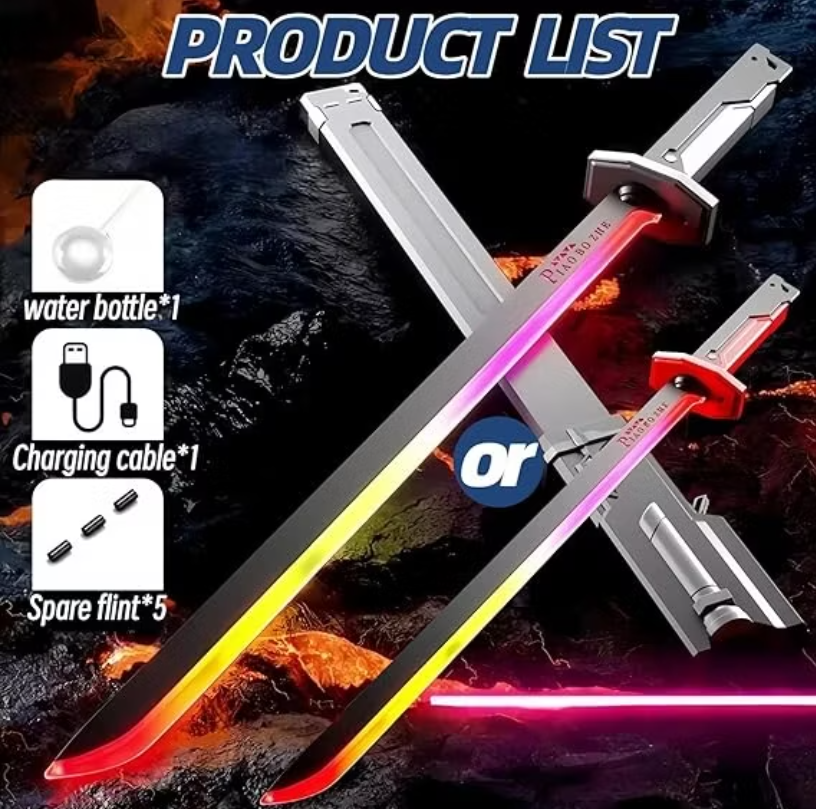 Spark Light Smoke Colorful Glowing Light Smoke Katana Sword Toy 18 Spark Light Smoke Colorful Glowing Light Smoke Katana Sword Toy