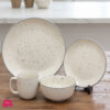Speckled White Mozzaik Style 24-Piece Dinnerware Set