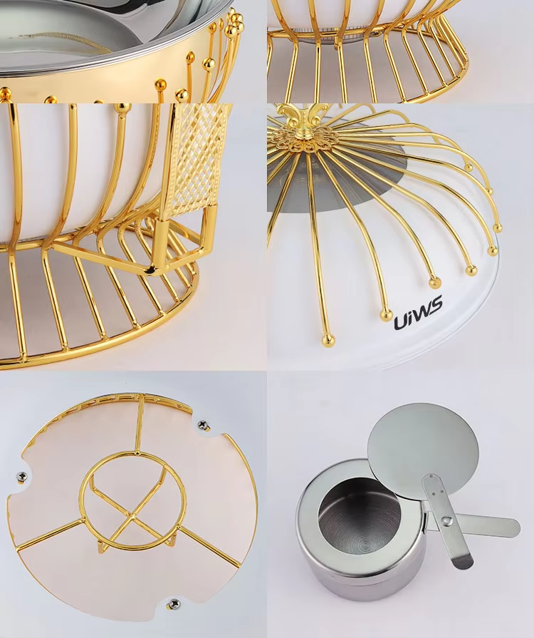 Stainless Steel Bead Hanging Furnace Luxury Design Buffet Dish 8 Liter 8 Stainless Steel Bead Hanging Furnace Luxury Design Buffet Dish 8 Liter