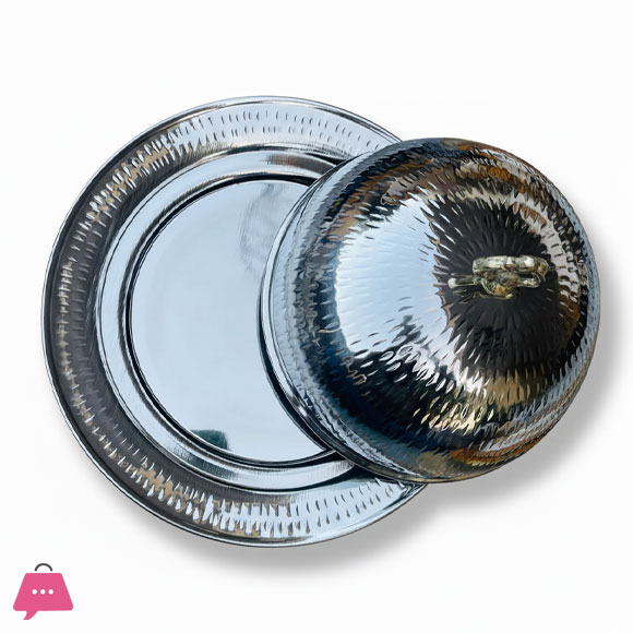 Stainless Steel Dome Serving Platter With Lid 7 Stainless Steel Dome Serving Platter With Lid - Image 5