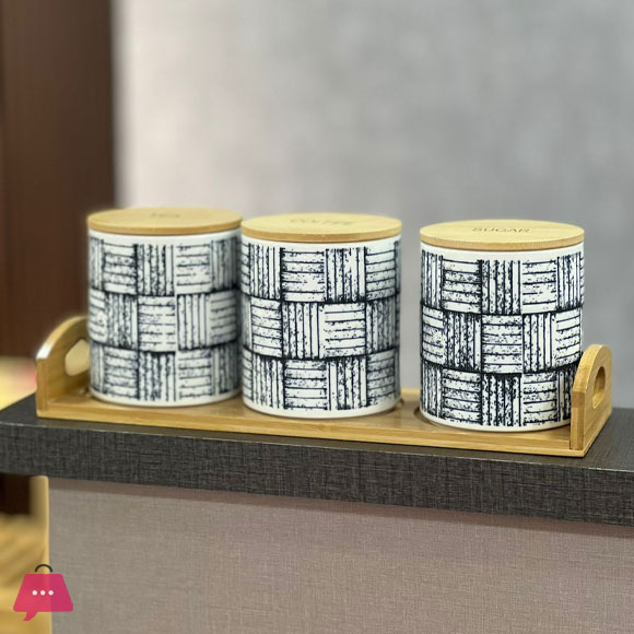 Tea Coffee And Sugar Jar Set Of 3 3 Tea Coffee And Sugar Jar Set Of 3
