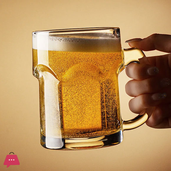 Thickened Glass Ribbon Beer Cup Creative Cool Large Summer Draft Beer Cup Beverage Tea Cup 3 Thickened Glass Ribbon Beer Cup Creative Cool Large Summer Draft Beer Cup Beverage Tea Cup - Image 2