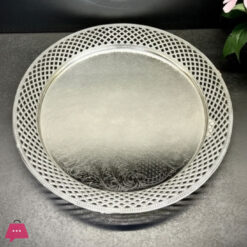 Vintage Design Silver &Amp; Gold Serving Platter