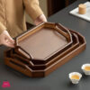 Walnut Shaped Octagonal Handle Tray Set 3 Pcs 1 Walnut Shaped Octagonal Handle Tray Set 3 Pcs