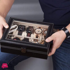 Watch Display Case Organizer with Glass 10- Slots