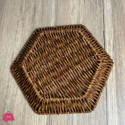 Wicker Bread Basket Tabletop Food Serving Trays Handwoven Storage Basket For Fruits Vegetables Home Restaurant 2 Size