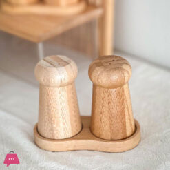 Wooden Mushroom Shaped Salt Shaker