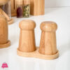 Wooden Mushroom Shaped Salt Shaker