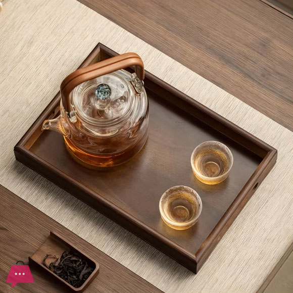 Wooden Tray - Elegant Serving Tray Set Of 3 3 Wooden Tray - Elegant Serving Tray Set Of 3 - Image 2