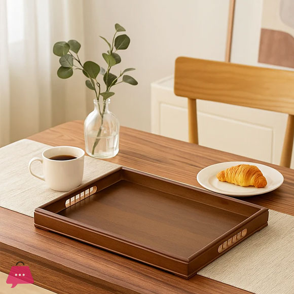 Wooden Tray - Elegant Serving Tray Set Of 3 4 Wooden Tray - Elegant Serving Tray Set Of 3 - Image 3