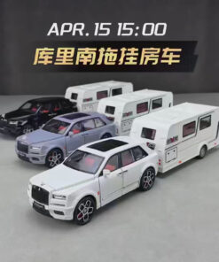 1/20 Cullinan Suv Alloy Trailer Rv Car Model Diecast Metal Camper Van