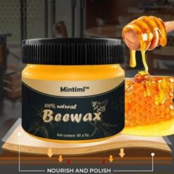 Beeswax Furniture Polish Wood Seasoning Beeswax Natural Wood Wax Traditional Beeswax Polish for Wood Furniture Beeswax Wood Polish and Cleaner for Furniture Care 85g