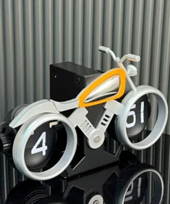 Vintage Motorcycle Flip Page Clock Automatic Page Turning Quartz Time Clocks 21 Vintage Motorcycle Flip Page Clock Automatic Page Turning Quartz Time Clocks Home Room Office Desktop Decoration Home Deco