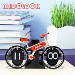 Bicycle Page Turning Clock Personalized Bicycle Shaped Flip Page Clocks Home Desktop Decoration Fashion Decoration Gift