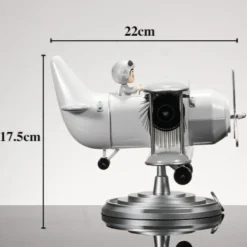 Plastic Case Creative Table Clocks Vintage Aircraft Moulding Desk Clock Auto Page Turning Style Desktop Clocks Home Decorations