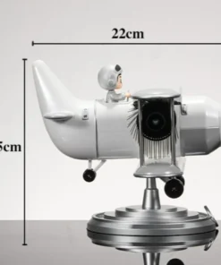 Plastic Case Creative Table Clocks Vintage Aircraft Moulding Desk Clock Auto Page Turning Style Desktop Clocks Home Decorations