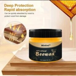 Beeswax Furniture Polish Wood Seasoning Beeswax Natural Wood Wax Traditional Beeswax Polish For Wood Furniture Beeswax Wood Polish And Cleaner For Furniture Care 85G
