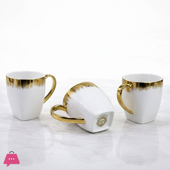Bone Gold Mug Pack Of 6