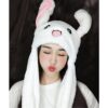 Rabbit Hat With Moving Ears Hat Ears Warm Plush Sweet Cute Airbag Cap Funny Hat Ear Movable Gift For Kids 2 Happier Rabbit Hat With Moving Ears Hat Ears Warm Plush Sweet Cute Airbag Cap Funny Hat Ear Movable Gift For Kids Adults
