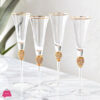 Franzese Russian Crystal Martini Glass With Gold Detailing Set Of 6