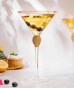 Luxury Crystal Martini Glass With Gold Detailing – Set Of 6 6 Luxury Crystal Martini Glass With Gold Detailing – Set Of 6 - Image 2