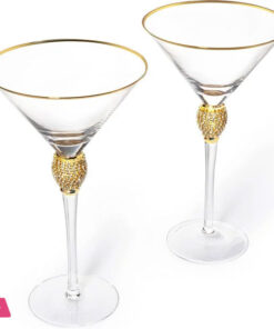 Luxury Crystal Martini Glass With Gold Detailing – Set Of 6 7 Luxury Crystal Martini Glass With Gold Detailing – Set Of 6 - Image 3