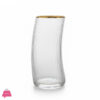 Moon Shape Crescent Strip Glasses Set – Large With Gold Rim 1 Moon Shape Crescent Strip Glasses Set – Large With Gold Rim