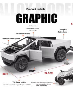 1:24 Tesla Cybertruck Pickup Alloy Car Model Diecasts Metal Toy Off-Road 12 1:24 Tesla Cybertruck Pickup Alloy Car Model Diecasts Metal Toy Off-Ro
