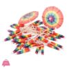 12Pcs Cocktail Colorful Flower Sticks Drink Umbrella Cocktail Picks Tropical Picks