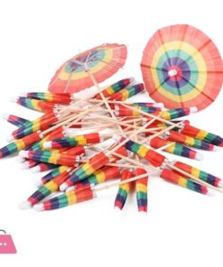 12pcs Cocktail Colorful Flower Sticks Drink Umbrella Cocktail Picks Tropical picks