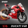 Simulation Alloy 1:6 Ducati Panigale V4S Racing Motorcycle Model Diecast Alloy Motorbike