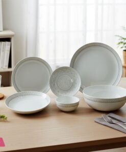 DEWALI OPALWARE MARBLE DINNER SET 26 PCS (ATLAS GREY)