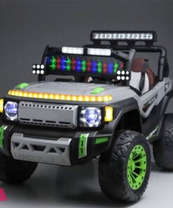 Large Capacity Rechargeable Four-Wheel Electric Ride on TOYOTA Jeep Car for Boys Girls Durable Plastic Remote Control Baby Kids 2-8 Years