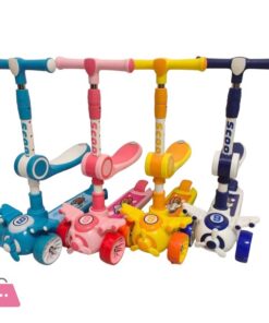 Airplane Style Multi-Function 2 In 1 3 Wheel Kids Folding Scooter With Light And Music - Sc-6161 - Image 2
