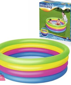 Bestway 4 Ring Colorful Summer Pool For Kids, Size 5.1 x 1.5 Feet - Age 4+ - 51117
